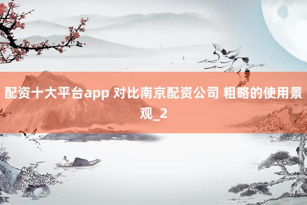 配资十大平台app 对比南京配资公司 粗略的使用景观_2