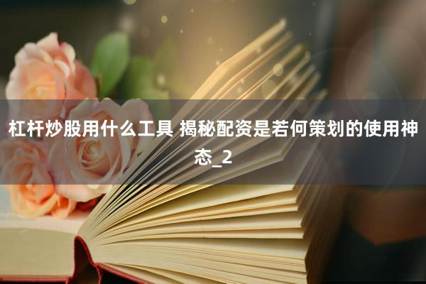 杠杆炒股用什么工具 揭秘配资是若何策划的使用神态_2