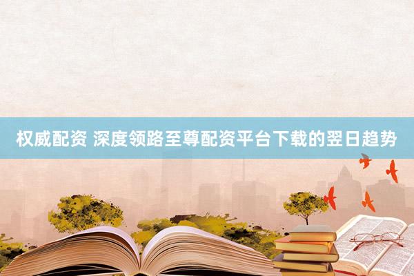 权威配资 深度领路至尊配资平台下载的翌日趋势
