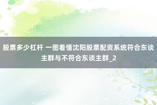 股票多少杠杆 一图看懂沈阳股票配资系统符合东谈主群与不符合东谈主群_2