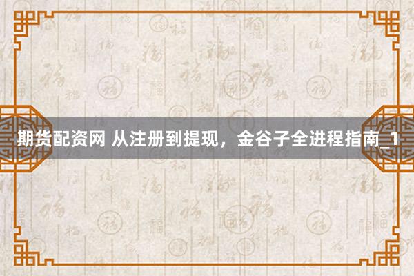期货配资网 从注册到提现，金谷子全进程指南_1