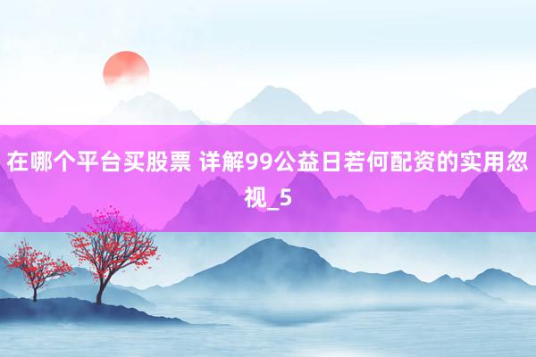 在哪个平台买股票 详解99公益日若何配资的实用忽视_5