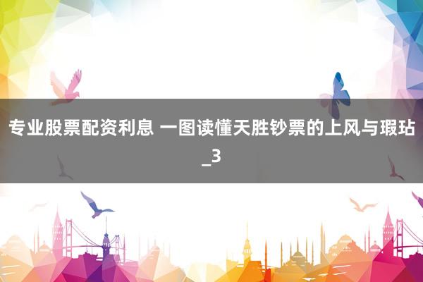 专业股票配资利息 一图读懂天胜钞票的上风与瑕玷_3
